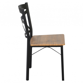 Étkezőgarnitúra 1+4, sötét tölgy/fekete, HAIM Étkezőgarnitúra 1+4, sötét tölgy/fekete, HAIM