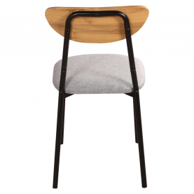 Étkezőgarnitúra 1+4, világos tölgy/szürke/fekete, MADIO Étkezőgarnitúra 1+4, világos tölgy/szürke/fekete, MADIO