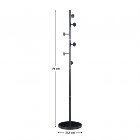 Álló fogas, fekete, fém/márvány, TRITON