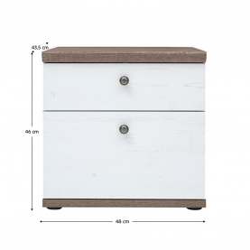 Éjjeliszekrény, canyon fenyő/sonoma trüffel tölgy, TEINA KOM2S Éjjeliszekrény, canyon fenyő/sonoma trüffel tölgy, TEINA KOM2S