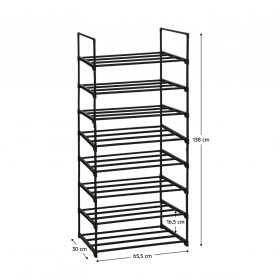 Cipőtartó, fekete, LAURIN