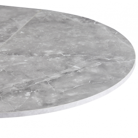 Kihúzható étkezőasztal, beton/fekete, 100x100-140x75 cm, ABERO TYP 1