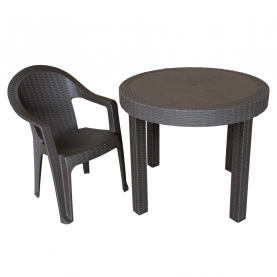 Kerti rakásolható szék, barna, ZAMA Kerti rakásolható szék, barna, ZAMA