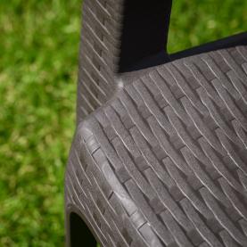 Kerti rakásolható szék, barna, ZAMA Kerti rakásolható szék, barna, ZAMA