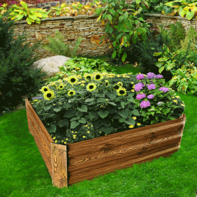 Magasított virágágy. barna. acél. NONKY TYP 4