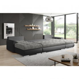 Univerzális ülőgarnitúra. ekobőr fekete/szürke melír. TOLITA U UNI Univerzális ülőgarnitúra. ekobőr fekete/szürke melír. TOLITA U UNI