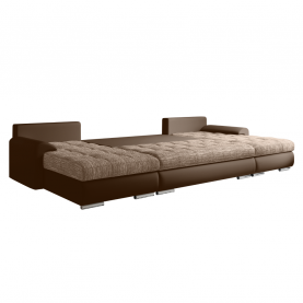 Univerzális ülőgarnitúra. ekobőr barna/barna melír. TOLITA U UNI