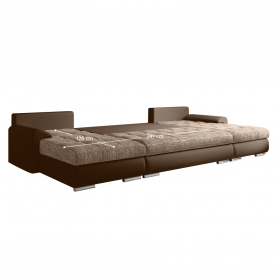 Univerzális ülőgarnitúra. ekobőr barna/barna melír. TOLITA U UNI