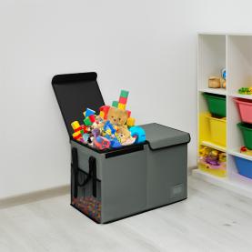 Összecsukható tároló doboz. szürke/fekete. DETER Összecsukható tároló doboz. szürke/fekete. DETER