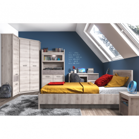 Alacsony vitrin 2D1W1S. nairobi gesztenye/onix. JESI NEW