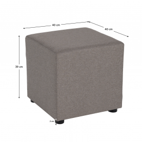 Zsámoly. Twist szovet. szürkésbézs Taupe. REGOR Zsámoly. Twist szovet. szürkésbézs Taupe. REGOR