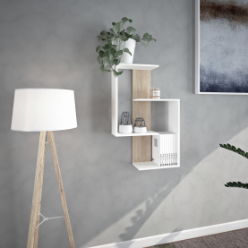 Fali polc. fehér/sonoma tolgy. VALPA Fali polc. fehér/sonoma tolgy. VALPA