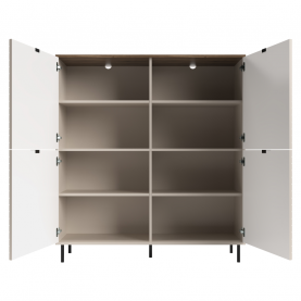 Polcos szekrény. kasmír/castello tolgy. EYCO 4D