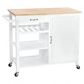 Tálalókocsi. fehér/természetes. ROBINS Tálalókocsi. fehér/természetes. ROBINS