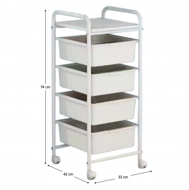 Mozgatható polcállvány. fehér. SUFIK