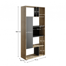 Polcállvány. cremona tolgy/antracit. BRADO BRD01 Polcállvány. cremona tolgy/antracit. BRADO BRD01