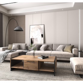 Dohányzóasztal. wotan tolgy/fekete. AMONI 1S