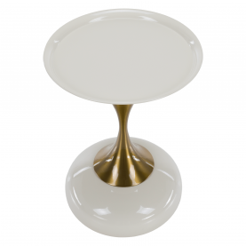 Kisasztal. fehér Ivory/arany. FEJ