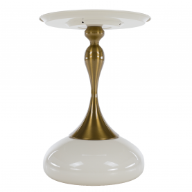 Kisasztal. fehér Ivory/arany. FEJ