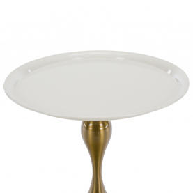 Kisasztal. fehér Ivory/arany. FEJ