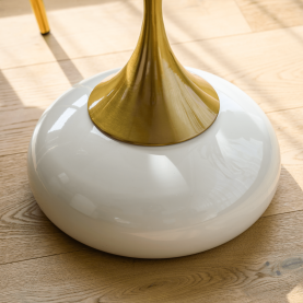 Kisasztal. fehér Ivory/arany. FEJ