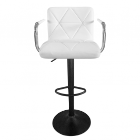 Bárszék. ekobőr fehér/fekete. FABIOLA