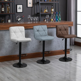 Bárszék. ekobőr fehér/fekete. SELEST