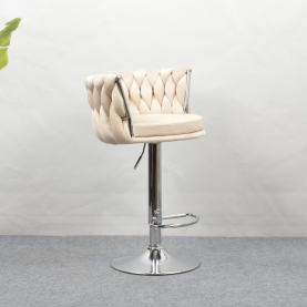 Design bárszék. bézs Velvet szovet/króm. BRIN