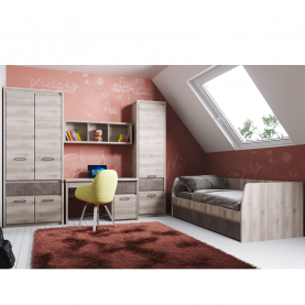 Ágy 2S. 90x200. nairobi gesztenye/onix. JESI NEW