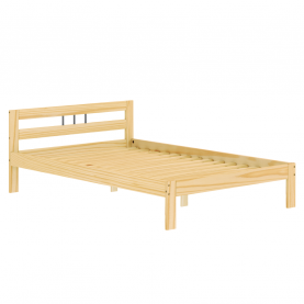 Ágy ráccsal. természetes. fenyőfa. 140x200. JONA