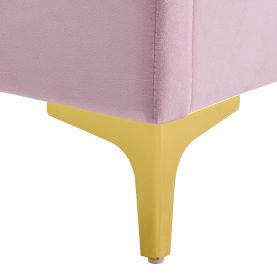 Ágy ágyráccsal. 140x200. rózsaszín Velvet szovet. ISADORA