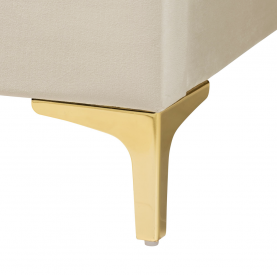 Ágy ágyráccsal. 160x200. bézs Velvet szovet. ISADORA