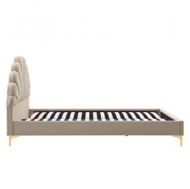 Ágy ágyráccsal. 160x200. bézs Velvet szovet. ISADORA