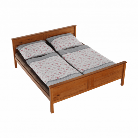 Ágy. tűnyalábos fenyőfa tolgy árnyalatban. 180x200. PROVO NEW