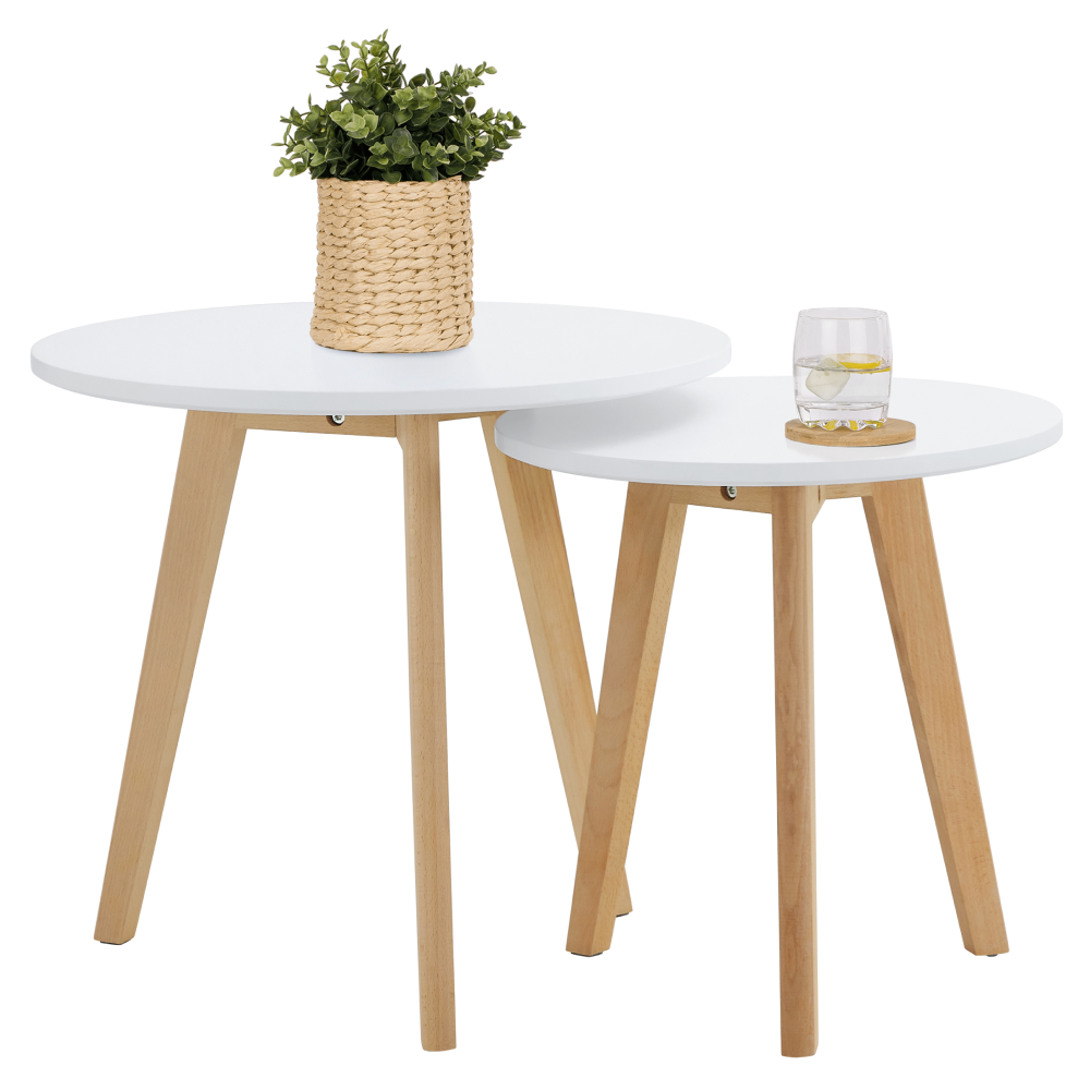 2 dohányzóasztal szett. fém. fehér/bükk. MALTO 2 NEW 2 dohányzóasztal szett. fém. fehér/bükk. MALTO 2 NEW