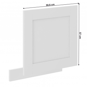Ajtó mosogatógéphez. fehér/fehér. LULA ZM 570x596 Ajtó mosogatógéphez. fehér/fehér. LULA ZM 570x596