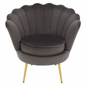 Art-deco stílusú fotel. szürkésbarna Velvet szovet/gold arany króm. NOBLEO Art-deco stílusú fotel. szürkésbarna Velvet szovet/gold arany króm. NOBLEO