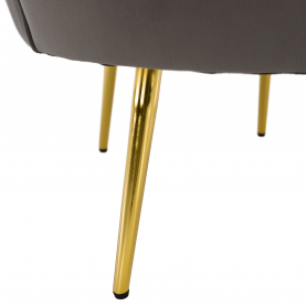 Art-deco stílusú fotel. szürkésbarna Velvet szovet/gold arany króm. NOBLEO Art-deco stílusú fotel. szürkésbarna Velvet szovet/gold arany króm. NOBLEO