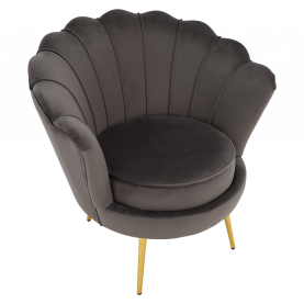 Art-deco stílusú fotel. szürkésbarna Velvet szovet/gold arany króm. NOBLEO Art-deco stílusú fotel. szürkésbarna Velvet szovet/gold arany króm. NOBLEO