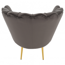 Art-deco stílusú fotel. szürkésbarna Velvet szovet/gold arany króm. NOBLEO Art-deco stílusú fotel. szürkésbarna Velvet szovet/gold arany króm. NOBLEO