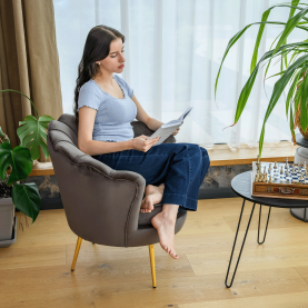 Art-deco stílusú fotel. szürkésbarna Velvet szovet/gold arany króm. NOBLEO Art-deco stílusú fotel. szürkésbarna Velvet szovet/gold arany króm. NOBLEO