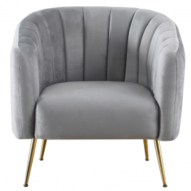 Design fotel. szürke Velvet szovet/gold króm-arany. BAGY Design fotel. szürke Velvet szovet/gold króm-arany. BAGY