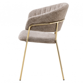 Design étkezőszék. barna szovet/gold króm arany. DASMIN TYP 1 Design étkezőszék. barna szovet/gold króm arany. DASMIN TYP 1