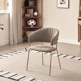 Design étkezőszék. barna szovet/gold króm arany. DASMIN TYP 1 Design étkezőszék. barna szovet/gold króm arany. DASMIN TYP 1