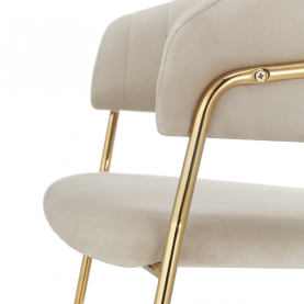 Design étkezőszék. bézs Velvet szovet/gold króm arany. DASMIN NEW TYP 1 Design étkezőszék. bézs Velvet szovet/gold króm arany. DASMIN NEW TYP 1