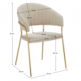 Design étkezőszék. bézs Velvet szovet/gold króm arany. DASMIN NEW TYP 1 Design étkezőszék. bézs Velvet szovet/gold króm arany. DASMIN NEW TYP 1