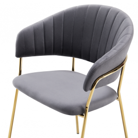 Design étkezőszék. szürkésbarna Velvet szovet/gold króm arany. DASMIN TYP 1 Design étkezőszék. szürkésbarna Velvet szovet/gold króm arany. DASMIN TYP 1