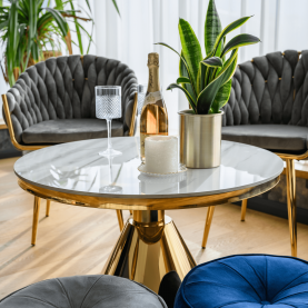 Dohányzóasztal. arany/fehér márvány. GREIS TYP 2 Dohányzóasztal. arany/fehér márvány. GREIS TYP 2