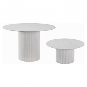 Dohányzóasztal. fehér márvány/MDF. átmérő 80 cm. MAHIR TYP 1 Dohányzóasztal. fehér márvány/MDF. átmérő 80 cm. MAHIR TYP 1