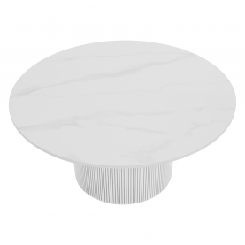 Dohányzóasztal. fehér márvány/MDF. átmérő 80 cm. MAHIR TYP 1 Dohányzóasztal. fehér márvány/MDF. átmérő 80 cm. MAHIR TYP 1